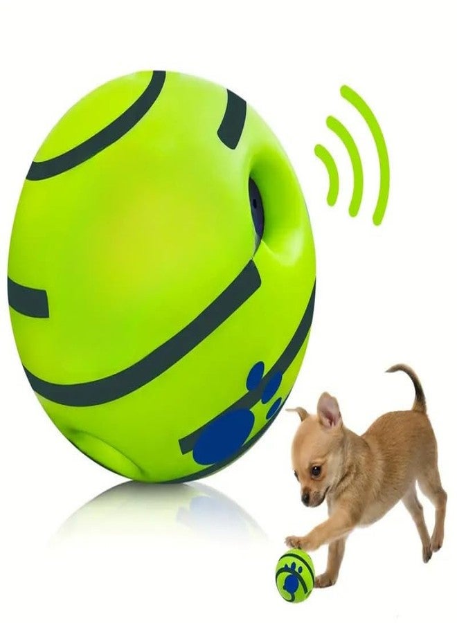 KittuPet 1 pcs Giggle Ball for Dogs Small Funny Wiggle Ball Dog Toys Interactive Dog Toys for Boredom Small Dog Squeaky Balls for Puppy Large Breeds Dogs Pug to Keep Them Busy Green Color Large - Image 1